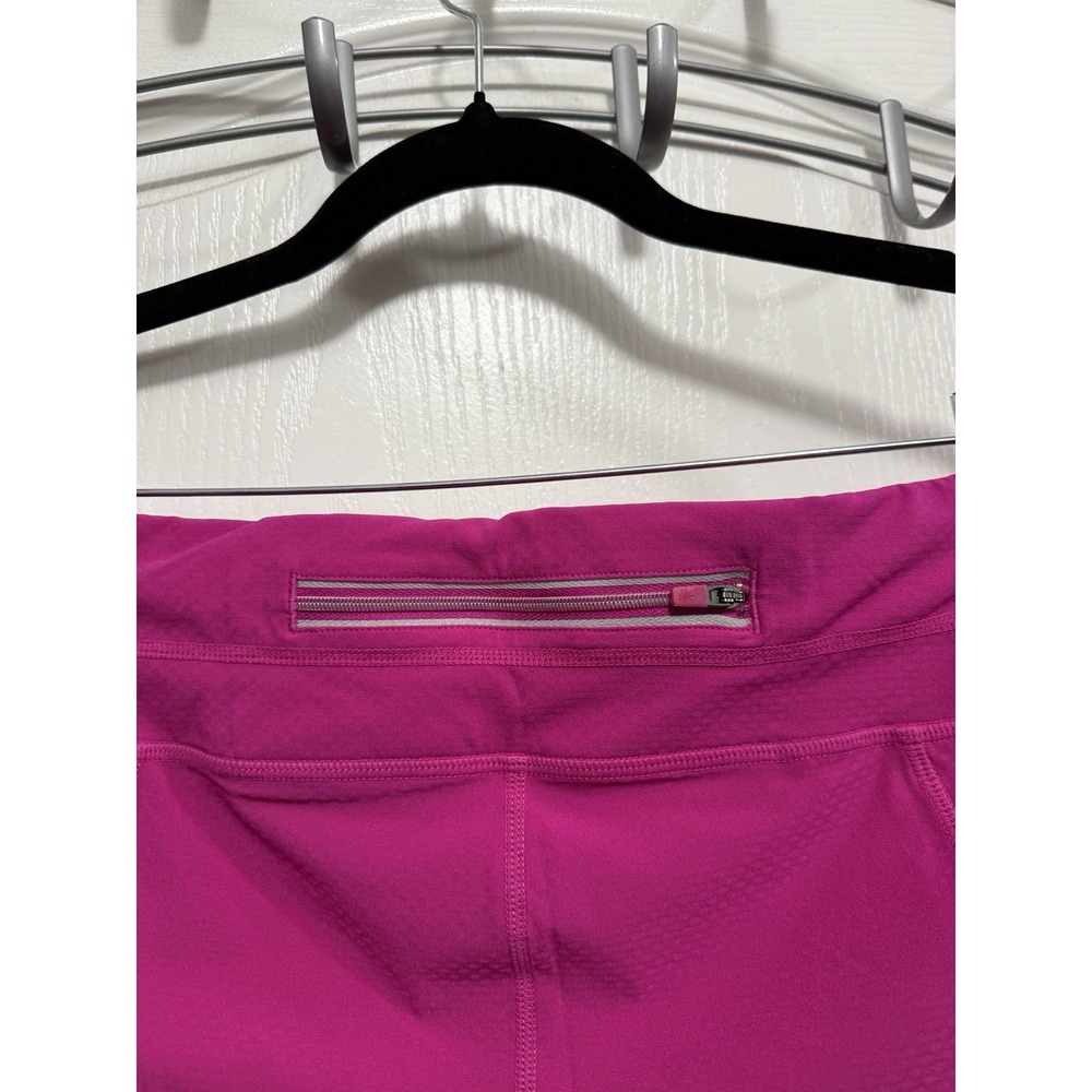 Athleta Leggings Womens S Hot Pink Dobby Be Free Knicker Capri Workout Pockets - Picture 12 of 16